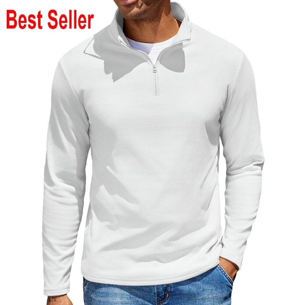 Quarter Zip Pullover Fleece Sweater Men's Classic Fit Activewear Casual